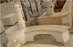 G682 Yellow Granite Garden Bench