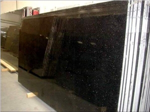 Black Galaxy Granite Tiles & Slabs, Polished Granite Floor Tiles, Wall Tiles