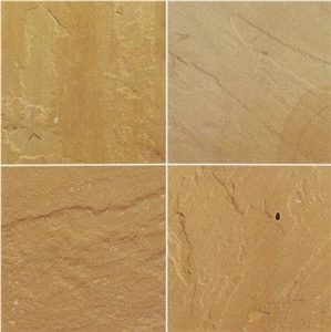 Lalitpur Yellow Sandstone Slabs & Tiles, India Yellow Sandstone