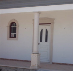 Beige Limestone Columns
