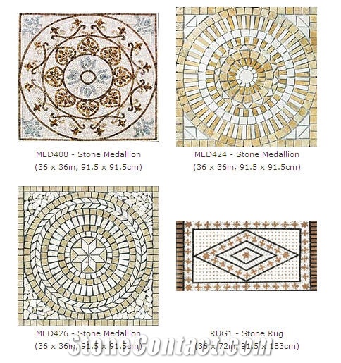 Travertine Mosaic Medallions