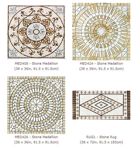 Travertine Mosaic Medallions