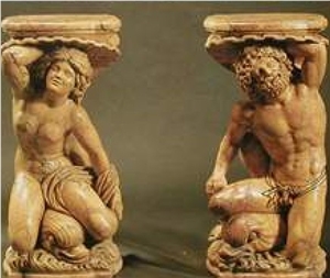 Yellow Marble Roma Pillar Column