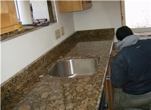 Giallo Fiorito Countertop, Brown Granite Countertop