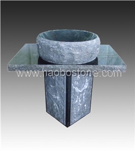 Round Granite Sink with Support Hbs-18