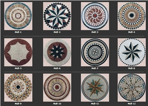 Natural Stone Mosaic Medallion