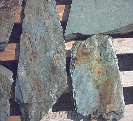 Verde Smeraldo Quartzite Flagstone, Green Brazil Quartzite Flagstone
