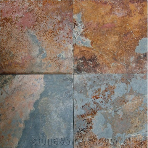 China Rust Slate Slabs & Tiles