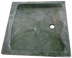 Shower Tray in Green Marble Shower Tray in Green Marble
