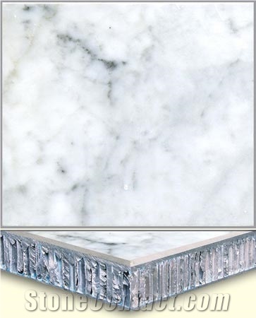 Aluminum Honeycomb Tile with White Marble