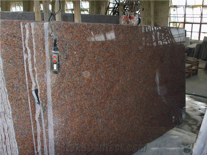 G562 Granite, Maple Red Granite Slabs