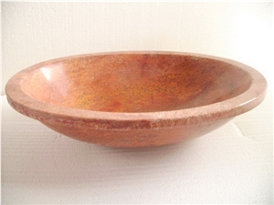 Iran Red Travertine Sink