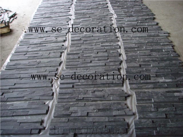 Black Slate Wall Cladding Flat 2