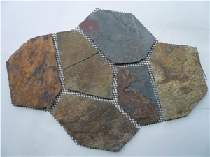 China Multicolor Slate Flagstone Pattern