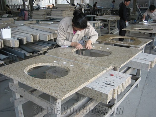 Yellow Granite Vanity Tops