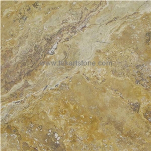Travertine Golden Sienna Slabs & Tiles, Turkey Yellow Travertine