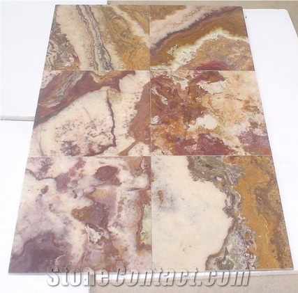 Onyx Tiles, Burgundy Onyx