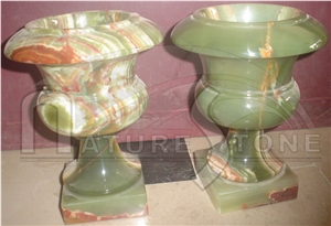 Dark Green Onyx Planter