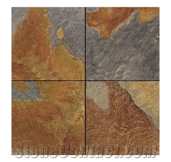 China Rust Slate Slabs & Tiles