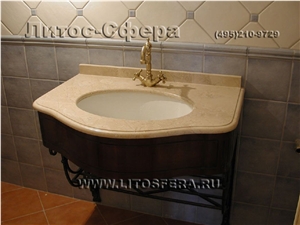 Crema Marfil Marble Vanity Top,Beige Marble Vanity Top