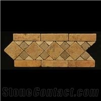 Yellow Travertine Mosaic Border