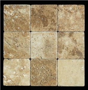 Tumbled Noce Travertine Mosaic Tumbled Noce Travertine Mosaic