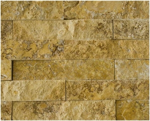 Yellow Travertine Split Face Cultured Stone