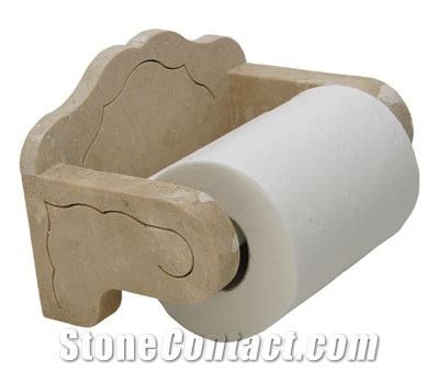 Paper Holder with Travertine