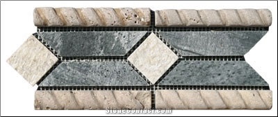 Travertine Listellos Mosaic Border