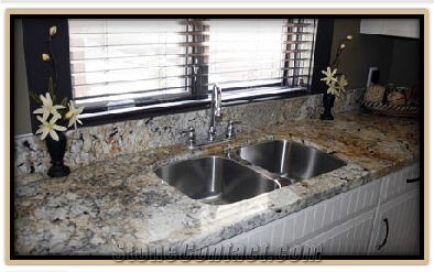 Exotic Granite Countertops, Antique Persa Gold Yellow Granite Countertops