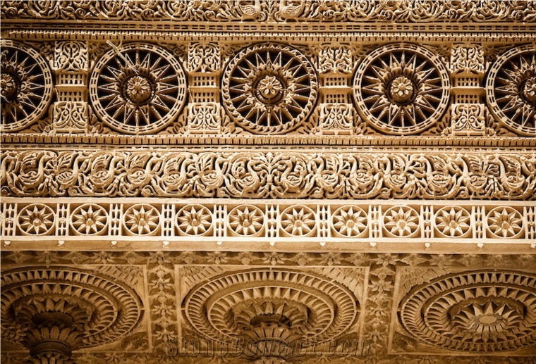 Dholpur White Sandstone Jharokhas Handcraft