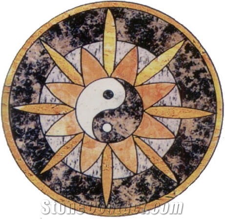 Water Jet Granite Floor Medallion
