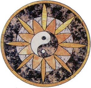 Water Jet Granite Floor Medallion