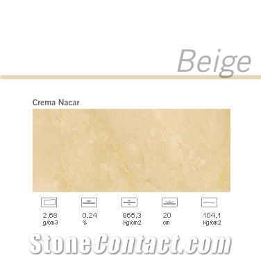 Crema Nacar Marble Slabs & Tiles, Spain Beige Marble