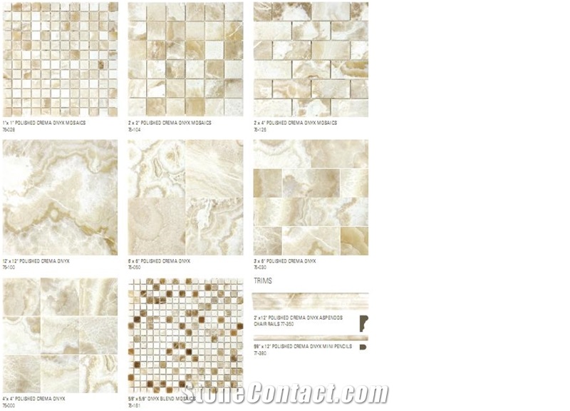 Honey Crema Brown Onyx Mosaic