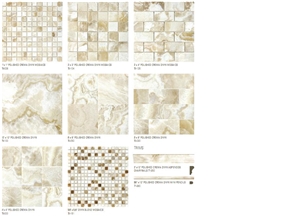 Honey Crema Brown Onyx Mosaic