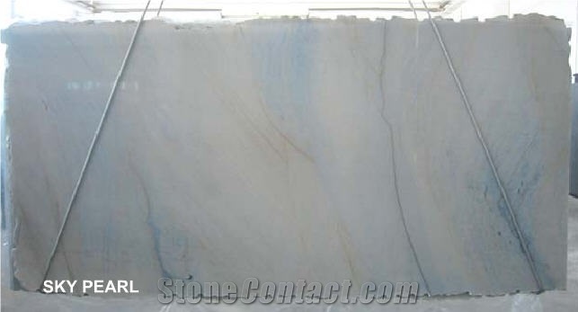 Sky Pearl Quartzite Tiles & Slabs, Blue White Quartzite Tiles & Slabs