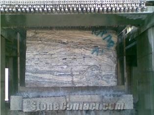 Persian Silver Travertine Block, Iran Grey Travertine