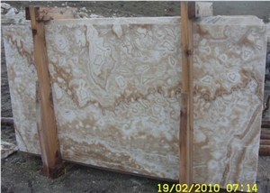 Honey Onyx Crema Slab, Turkey Brown Onyx