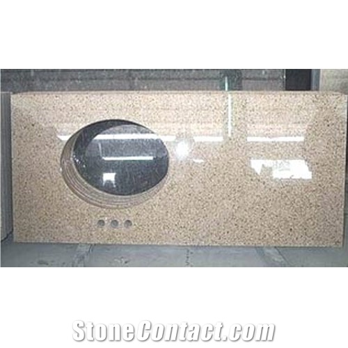 G682 Sunset Gold Granite Vanity Top,Bathroom Top, G682 Granite Bath Tops