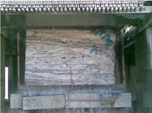 Persian Silver Travertine Block, Iran Grey Travertine