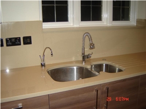 Beige Quartz Stone Countertop