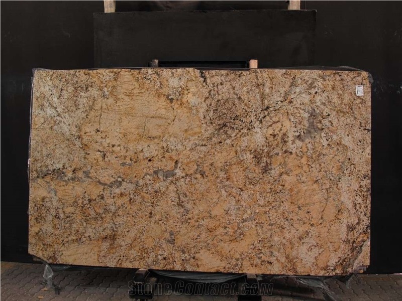 Solarius Granite Slab, Brazil Yellow Granite