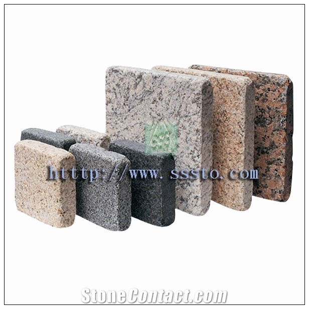 Paving Stone or Curbstone with Mesh Mount on Back