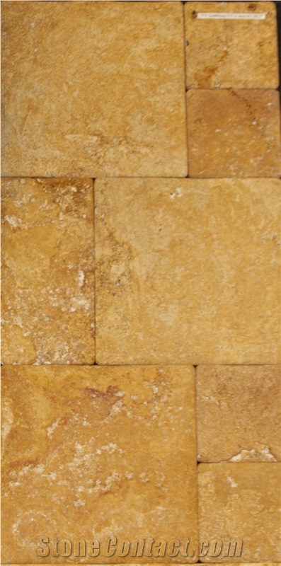 Gold Wavy French Pattern Travertine