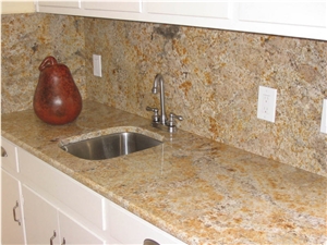 Golden Crystal Granite Countertop, Yellow Granite Countertop