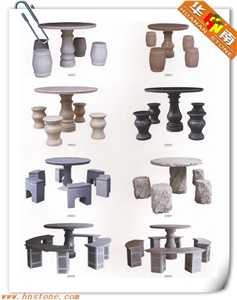 Granite Bench, Stone Table Set