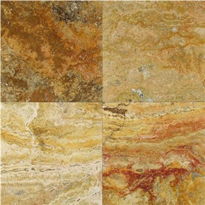 Scabas Travertine Slabs & Tiles, Turkey Yellow Travertine