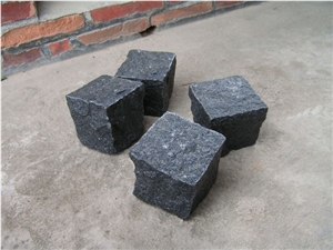 G654 Dark Gray Granite Cube Stone