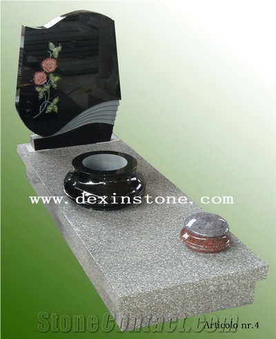 European Style Tombstone with Book Shape